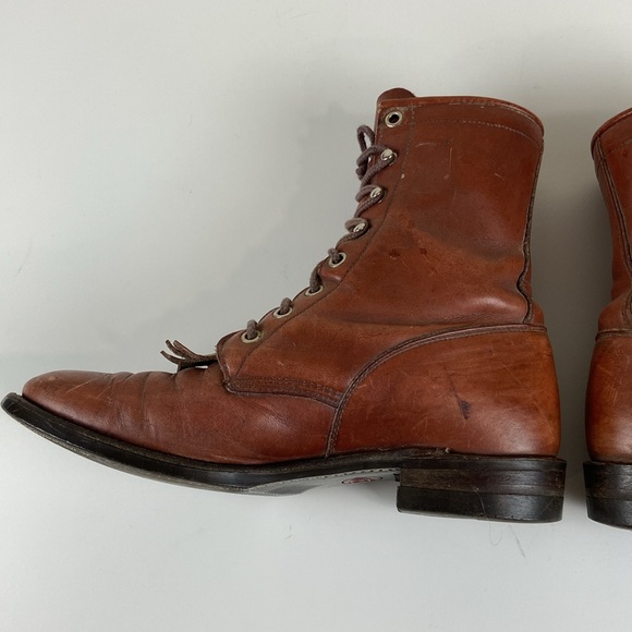 Justin Vintage Paddock Heritage Brown Leather Boots Womens 6.5 B - Picture 8 of 11